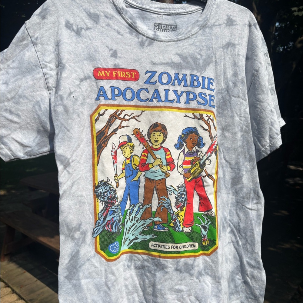 Steven Rhodes My First Zombie Apocalypse T-Shirt - Gray